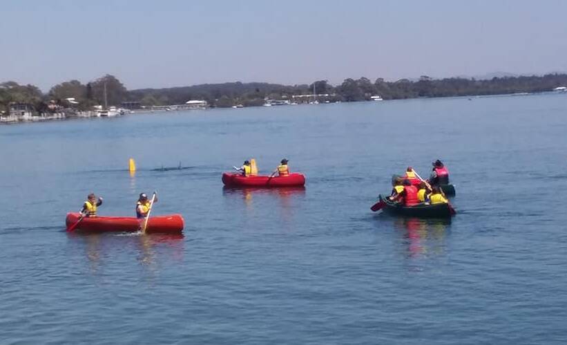 On the water: Port Macquarie Sea Scout members enjoy water activities in December 2019. Photo: supplied. 