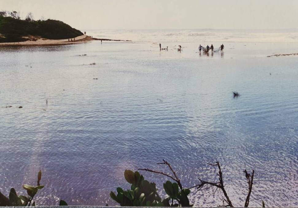 Lake Cathie when it's open to the ocean (year unknown). Photo: Annette Hurlstone. 