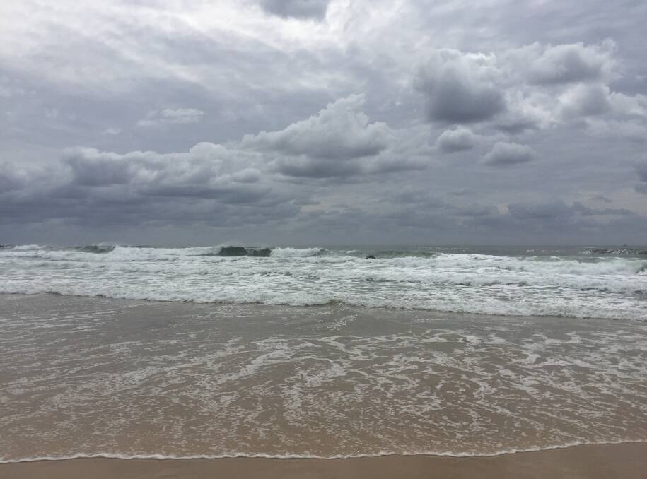 Storm clouds roll in over Shelly Beach. Photo: Liz Langdale. 