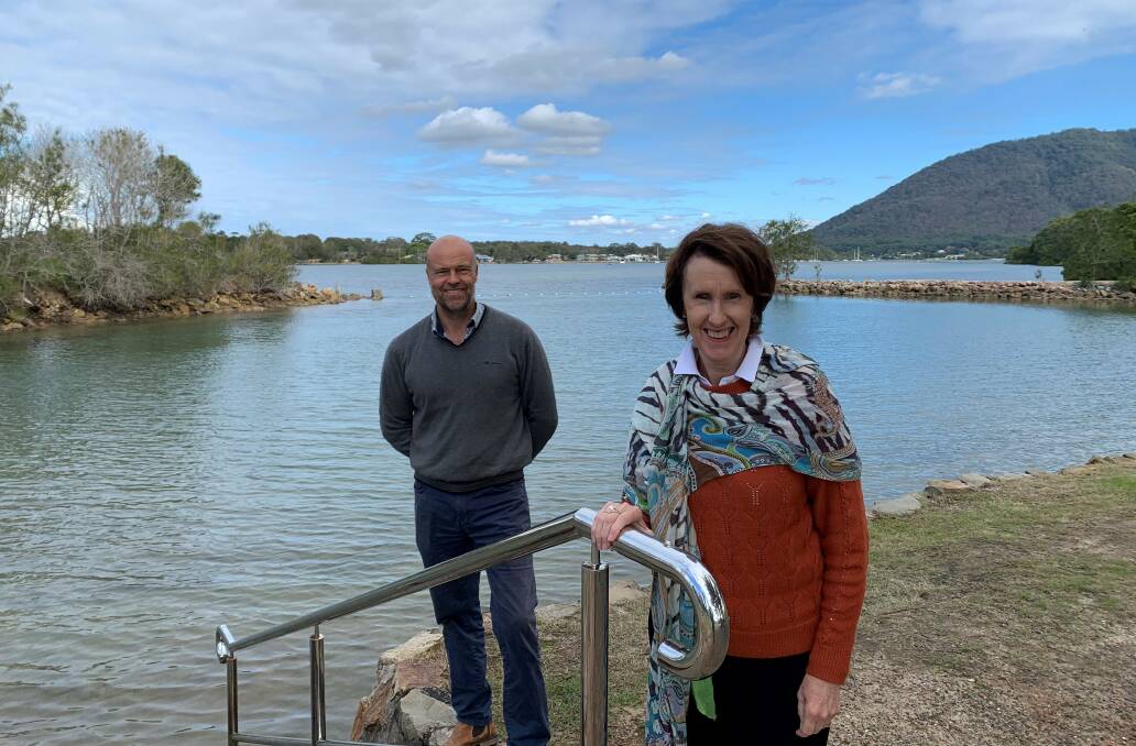 New festival: Camden Haven Chamber of Commerce president Stuart Bate with Member for Port Macquarie Leslie Williams. The River Festival has received $10,000 from the NSW Government. 