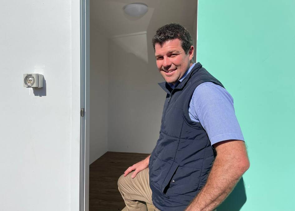 Josh Slade, who is a businessman and a Port Macquarie-Hastings Councillor, helped spearhead the nod pod project at Newman Senior Technical College. Photo: Liz Langdale. 