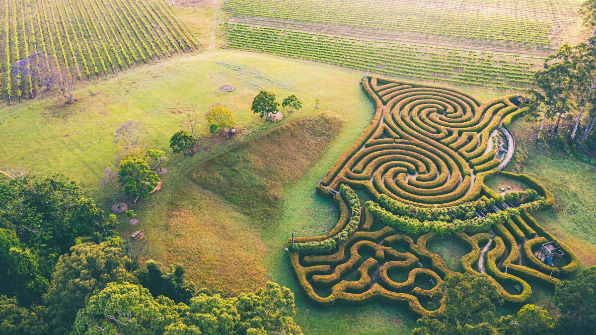 Bird's-eye view of Bago Maze which has won a National Landscape Architecture Award. Picture by Andrew Kowalewski.