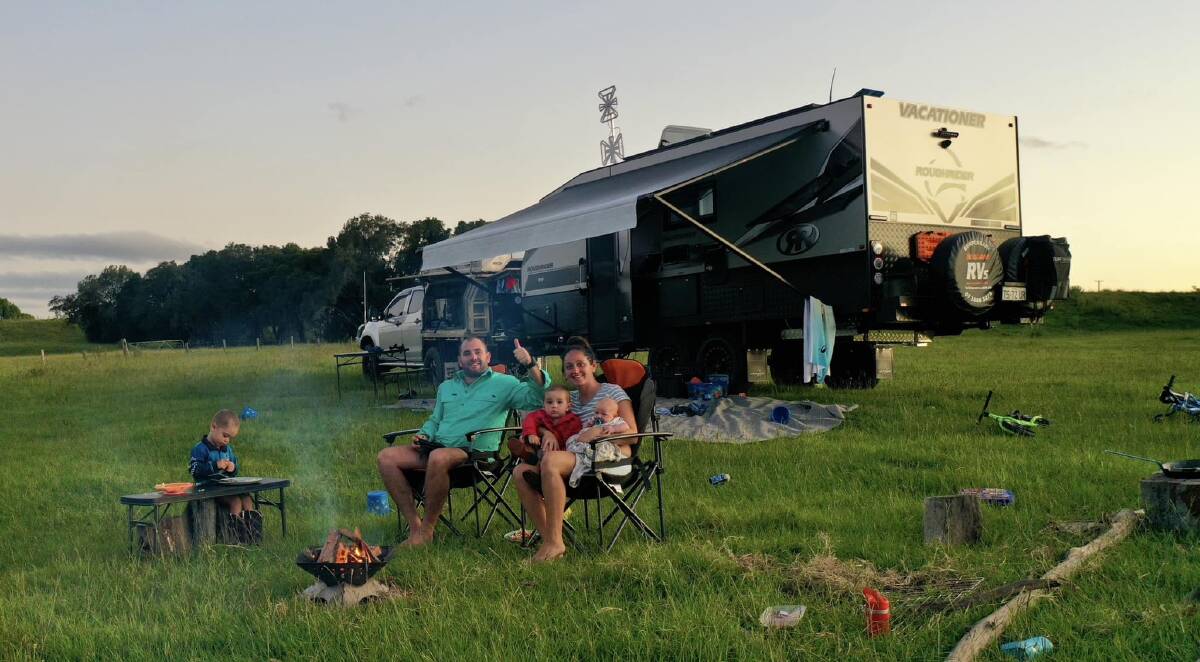 Wauchope couple Nick Mckechnie and Elenya Dixon have three boys Lennox, Finley and Ollie. The family travel around Australia and document their journey via YouTube. Picture supplied by Nick and Elenya 