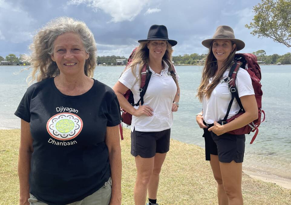 Aunty Rhonda Radley, Belinda Johnson and Peta Alexopoulos have created a multi-day hike for the Mid North Coast which will launch on March 8. The walk will start at Settlement Point, Port Macquarie and finish at Crescent Head. Picture by Liz Langdale 