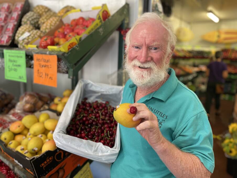 Supply: Ken Little's Fruit & Veg owner Kenny Little said cherries have been easy to source while mangoes have been difficult in the lead up to Christmas. 