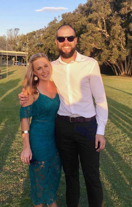 Beautiful couple: Port Macquarie's Jodie Barry and Joel Armitage have postponed their wedding. The event was originally due to be on this weekend. 