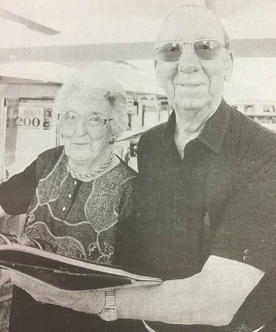 The first community members to enter the building were Geoff and Mary Blatherwick in 2000. Photo: Port Macquarie Express. 