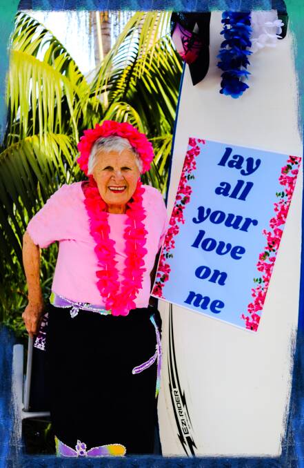 Happy: Joan Morgan was a surfer and member of the Maroubra Surf Lifesaving Club. Picture: Amanda Wilmen.