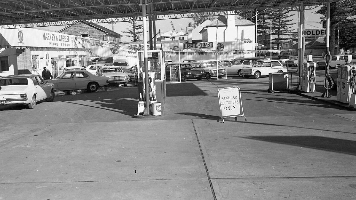 Some Port Macquarie garages were serving 'regular customers only, milk vendors and taxis' in August, 1972. Picture: Courtesy of Port Macquarie Museum