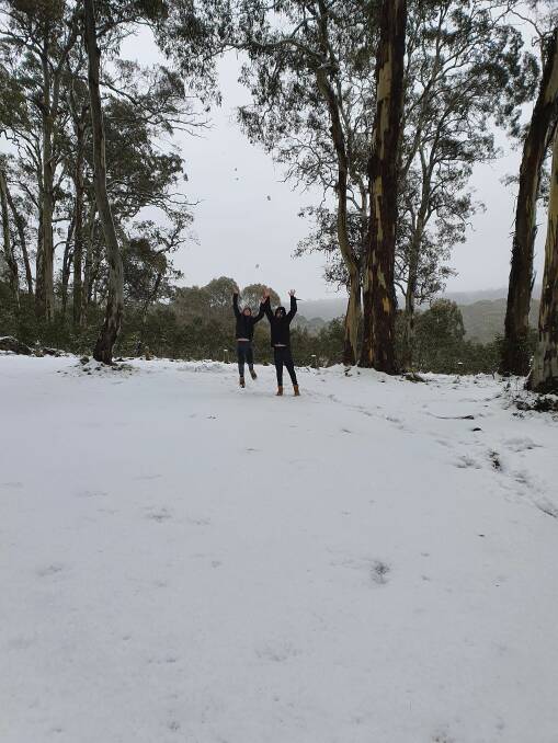 Snow chasers: Barrington Tops visitors have reported extremely good snowfall over the past week. Photo: Kylie Wilton. 