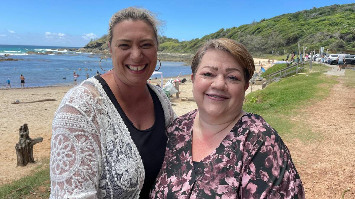 Port Macquarie's Nicole Van Vledder and Simone Rawlings are calling for all women to get checked for breast cancer. Picture by Liz Langdale 