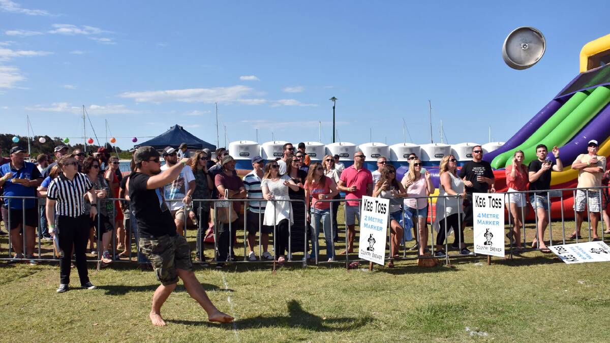 Keg throwing: The Beer and Cider Festival in 2016. It's not known whether this year's event will go ahead. 