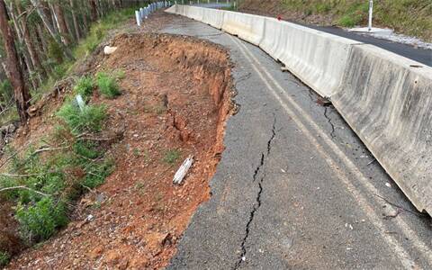 The main road to the village of Comboyne has been closed to all traffic. Picture: Port Macquarie-Hastings Council. 