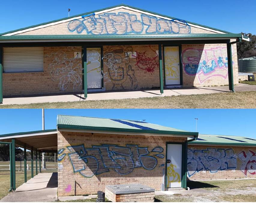 Terrible act: The sporting complex at Lake Cathie was targeted by vandals. Photo: Lake Cathie Progress Association. 