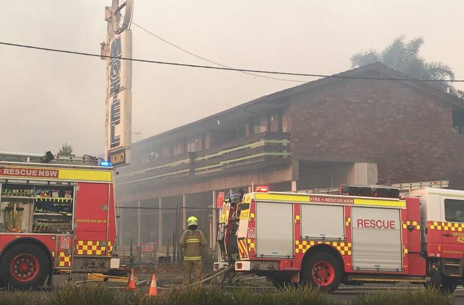 Coolibah Motel, Port Macquarie fire. Photo: Tracey Fairhurst. 