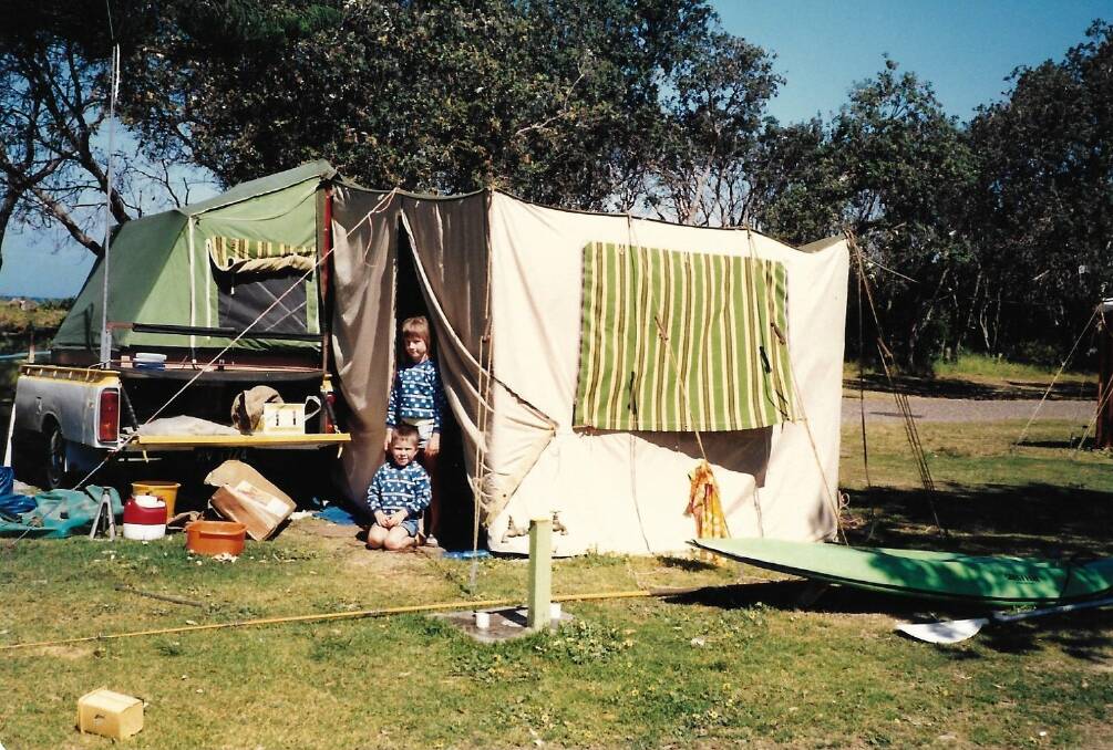 Camping at the Lake Cathie caravan park. Photo: Wayne Windley