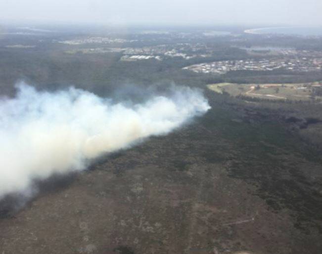 Fire flare-up: Crestwood fire ground. Photo: NSW Rural Fire Service - Mid Coast District.