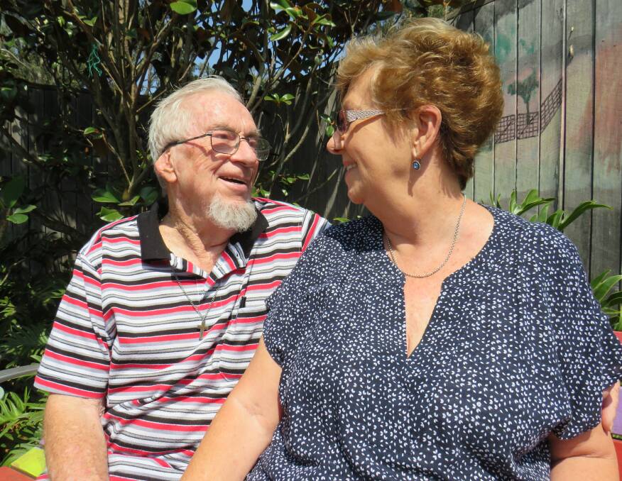 Support: Jim Crombie and his wife Susan who is also now his carer. 