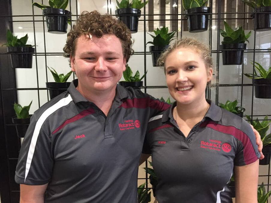 Making a difference: Hastings Rotaract communications officer Jack Wilson and president Katie Hall are encouraging young people to join their club. 