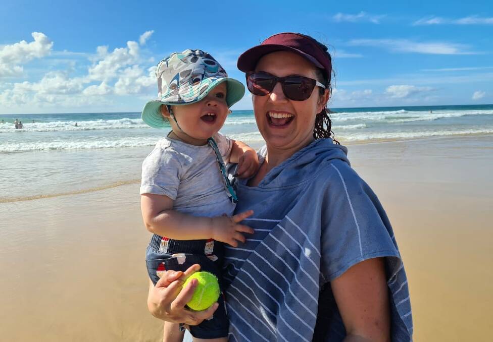Port Macquarie resident Charity Peabody with her 15-month-old son Freddy. Picture: supplied. 
