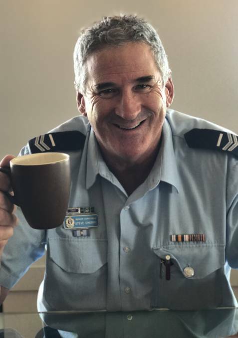 Grab a coffee: Senior Constable Steve Cherry is urging the public to have a coffee with a cop this week. 