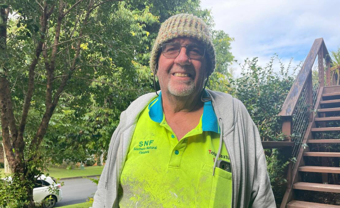 Graham Lee lives in North Haven and travels to Port Macquarie for work. He knows what it's like to live on the streets and is worried he could go back there. Photo: Liz Langdale 