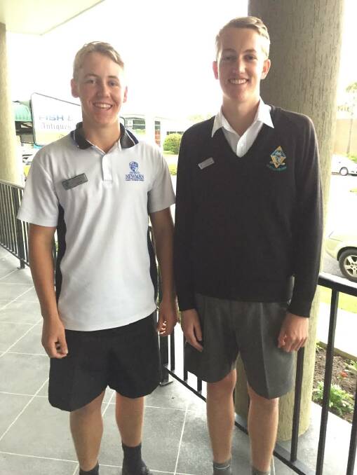 Leading:  Newman Senior Technical College student Lachlan Ross and St Joseph's Regional College student Alex Ross have both been named captains of their schools. 
