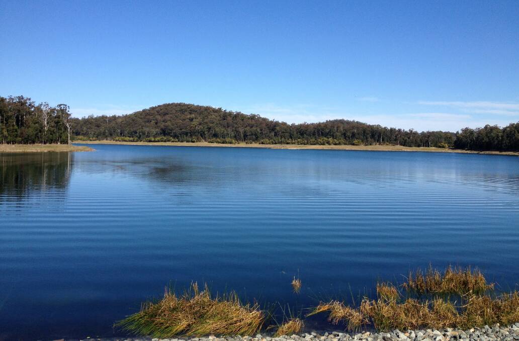 Welcome water: The Port Macquarie Dam and the Cowarra Dam have reached 100 per cent capacity for total combined storage levels. Photo: Port Macquarie-Hastings Council. 