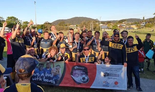 Winners: The team from Lake Cathie Football Club secured the grand final win on Saturday, August 31 with a 2-1 full-time score against the Upper Macleay Yowies. Photo: supplied. 