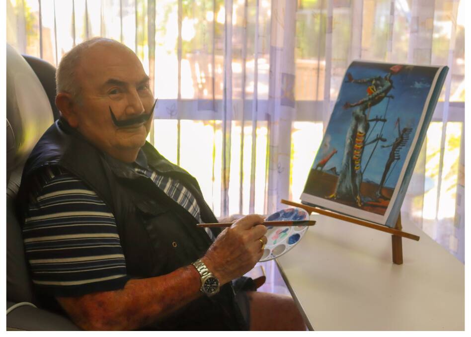 Passionate about art: Peter studied teaching, art and textiles at university and loved the Salvador Dali's work. Picture: Amanda Wilmen.