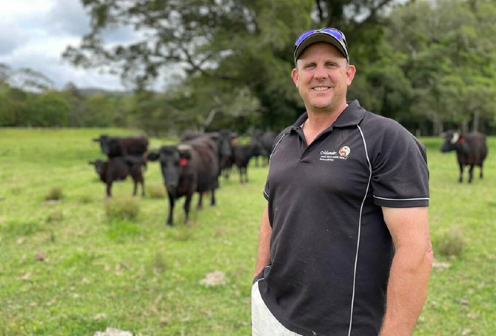 Passionate farmer: Ben Coles breeds Welsh Black Cattle on his Meander farm at Logans Crossing. 