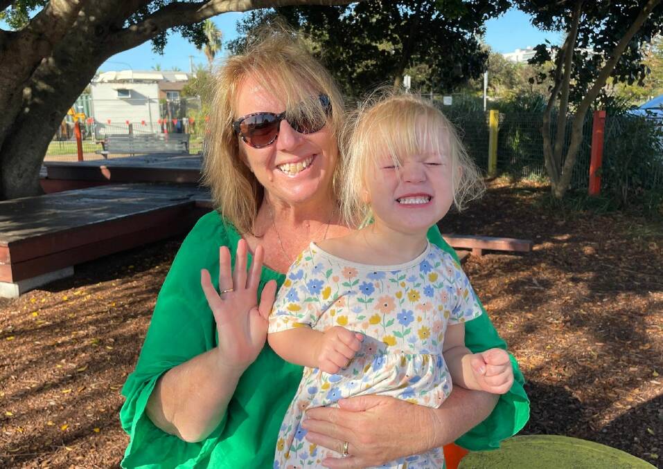 Port Macquarie resident Fran Mitchell with her granddaughter Hailey at the existing park at Livvi's Place, Westport Park. Picture by Liz Langdale 