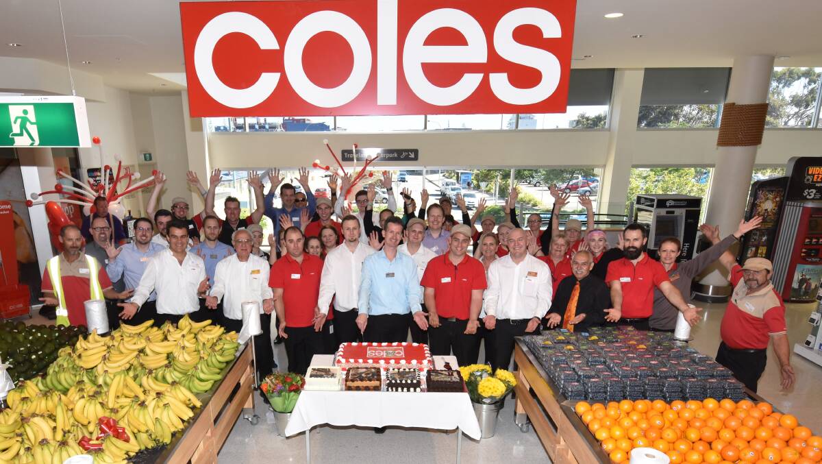Team work: On October 12 Coles unveiled their new look centre, which includes an in-store bakery, continental delicatessen and a new-look fresh produce section.  