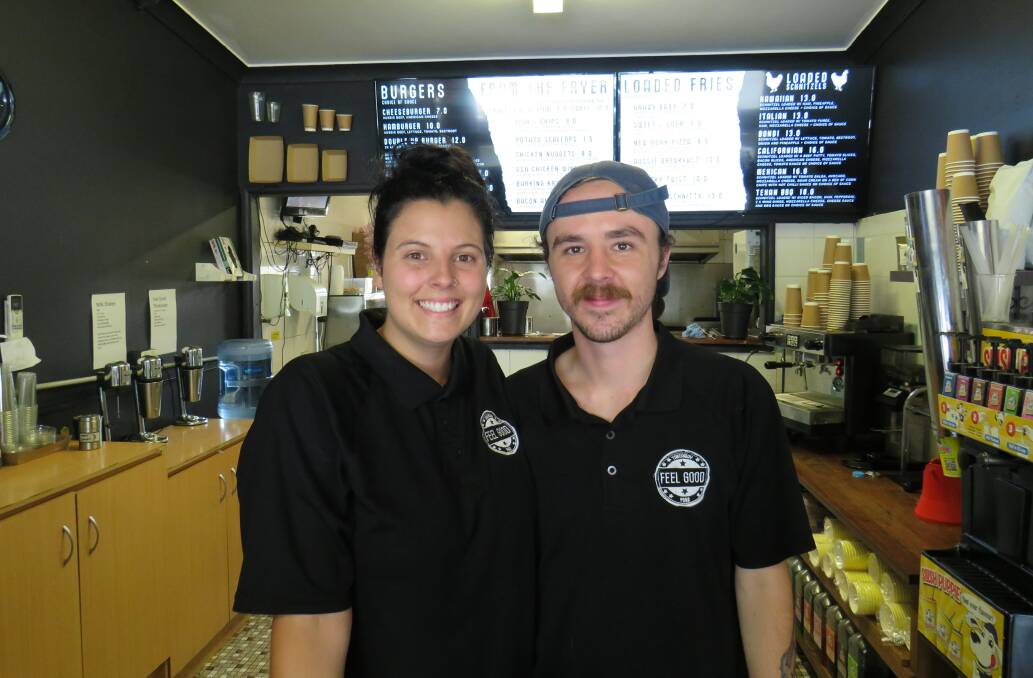 Please support us: Misty Kelly and Zach Minturn are managers at the Feel Good Food cafe.