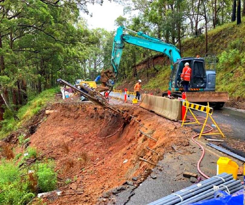 Future work on Comboyne Road is being planned by council, as a long term solution to stabilise the road for use. Comboyne community members want Lorne Road to be fixed as an alternative route. Picture: Port Macquarie-Hastings Council. 