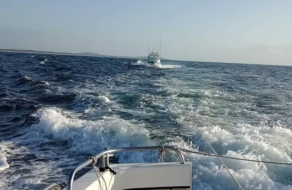 The incident happened off the coast, near Barries Bay. Photo: Marine Rescue Port Macquarie. 