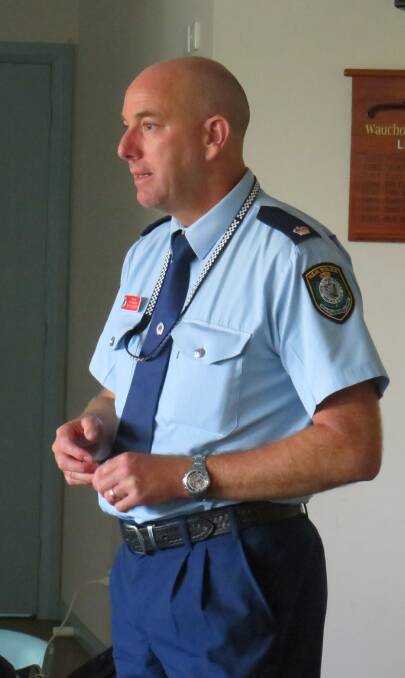 Detective Chief Inspector Guy Flaherty addressed community members at the meeting on Tuesday, February 18. 