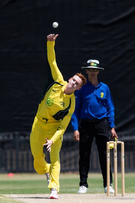 Go-getter: Connor Cook is a talented off spin bowler from Kew who has been selected to represent Australia in the Under 16s. Photo: Brody Grogan. 