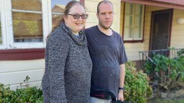 Chloe and Anthony Mahr live at Wauchope and pay $450 a week for their property. Photo: Liz Langdale. 