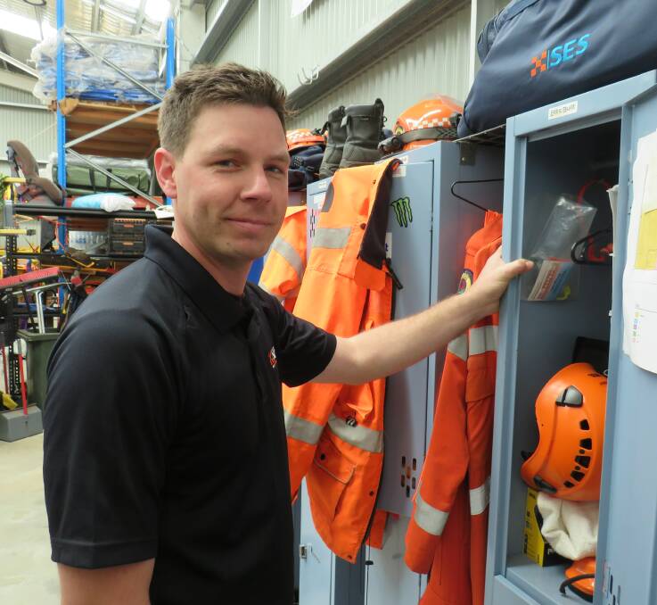 Decade-long service: Port Macquarie NSW SES rescue officer Scott Witchard. 