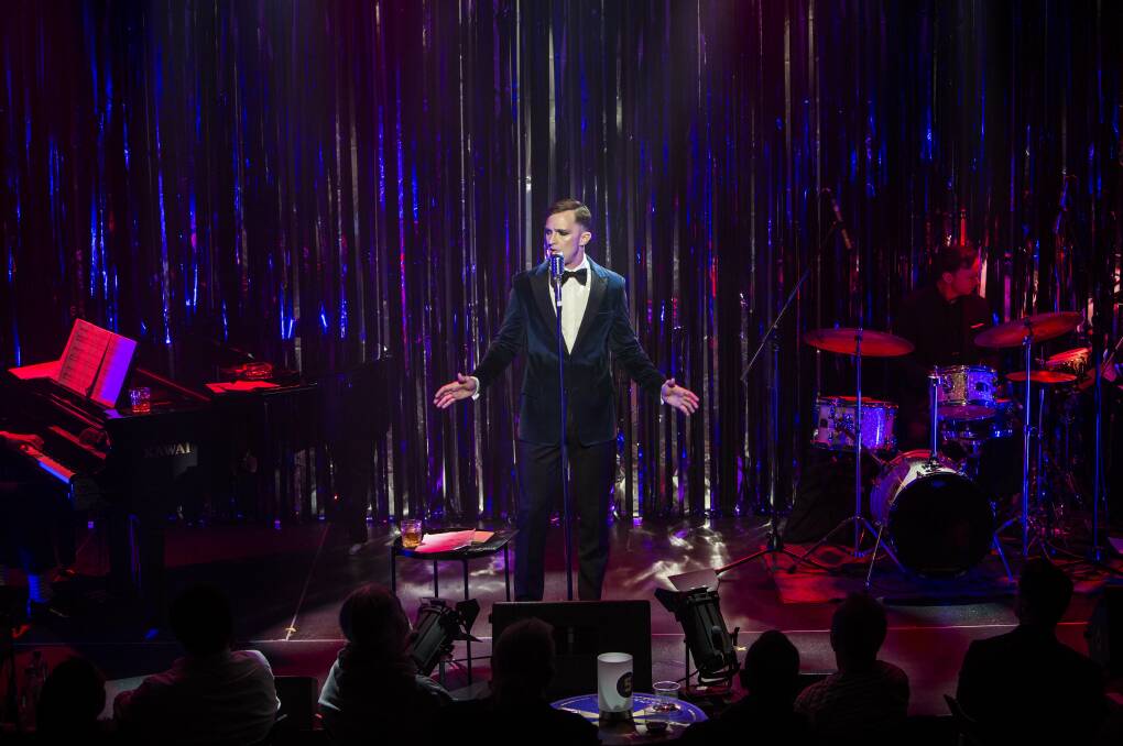 Draxl in his 2019 Sydney Theatre Award nominated cabaret, Love Is A Drag. Picture: Supplied