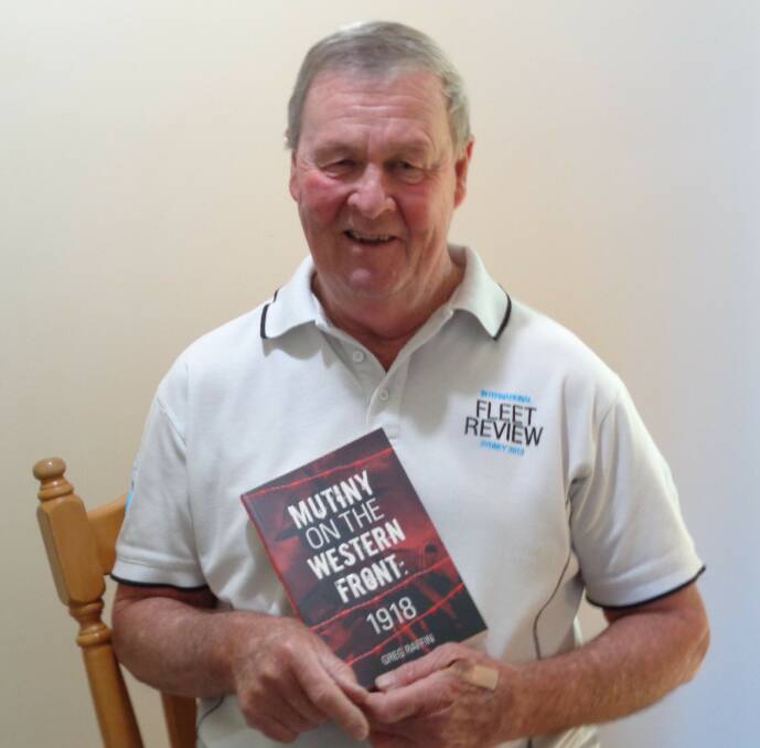 New release: Author Greg Raffin with his book Mutiny on the Western Front: 1918.