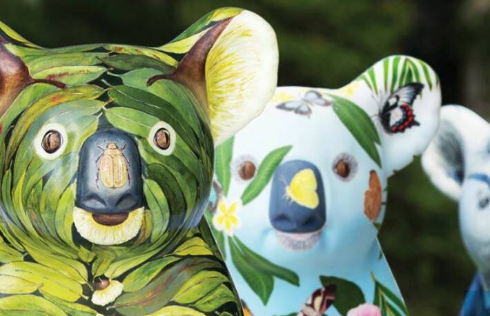 The 22 travelling koalas were specifically chosen for the visit from the 80 sculptures in the Hello Koalas collection.