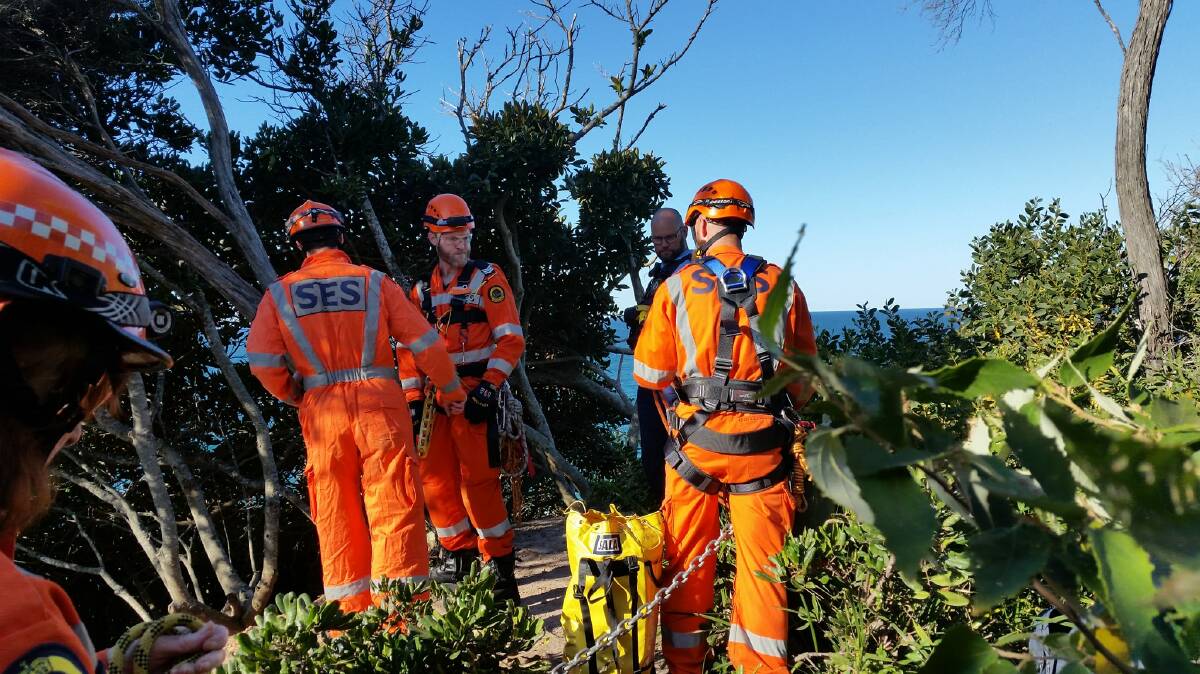The Port Macquarie State Emergency Service prepares for the rescue. Photo: NSW SES Port Macquarie.