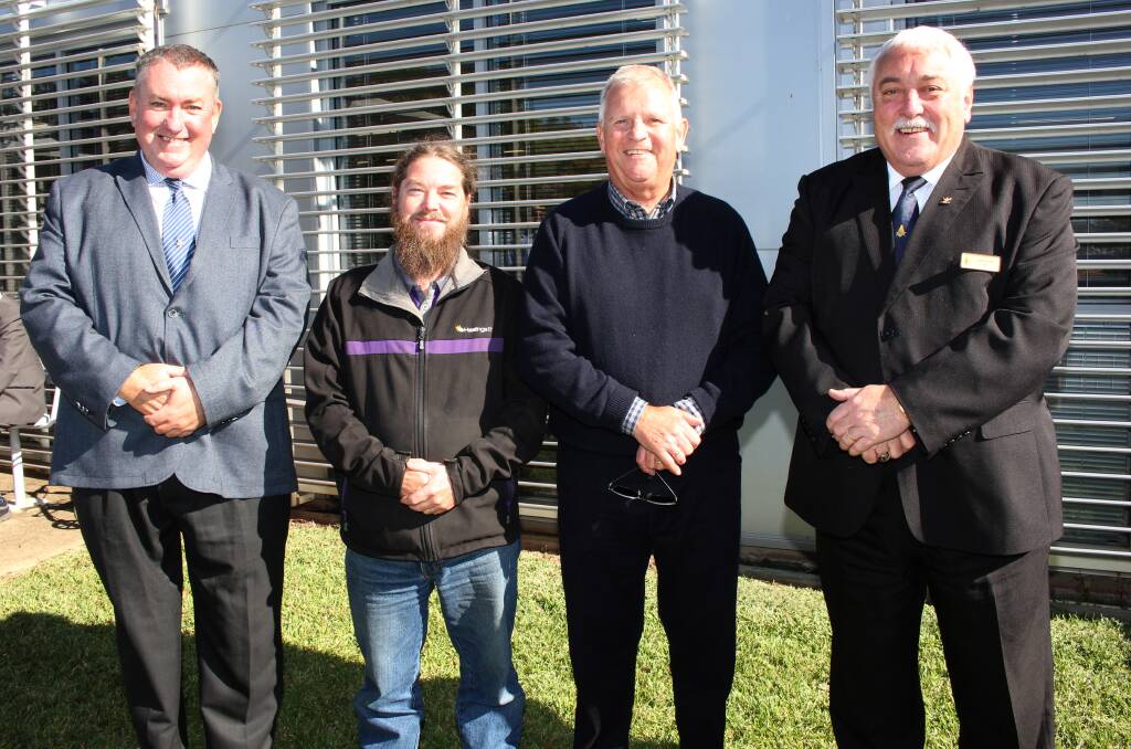 Lachlan Macquarie Lodge Masons Chris Stephens, Andrew Garth, Keith Burson and Alan Williams were among the guests at a special MNCCI presentation to thank the Freemasons for their ongoing support of children with cancer.