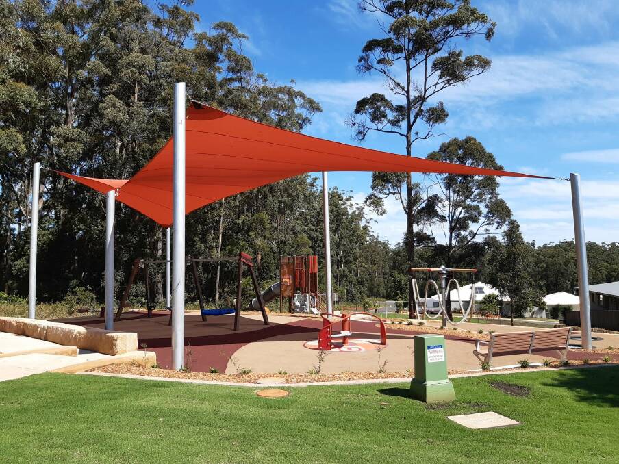 Family favourite: The new Red Ochre playground at Innes Lake suits all ages.