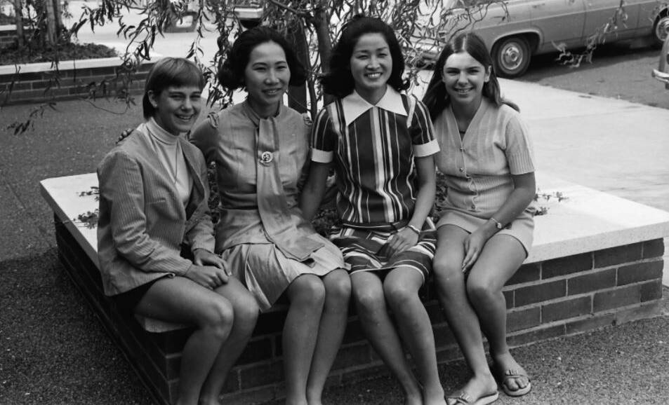 Sharon Roods, Ritsuko Takeuchi, Sayoko Kamimura and Karen Haynes, 1971
