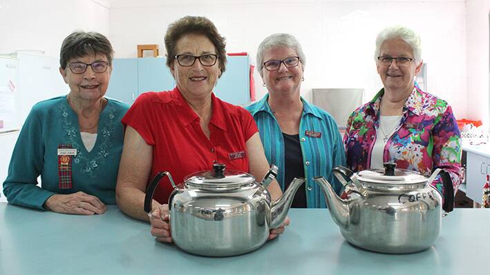 Ready to serve a hundred cups of tea and coffee were Hospital Volunteers Joan Egan, Judy Allan, Margaret Bradley and Anne Thornton.