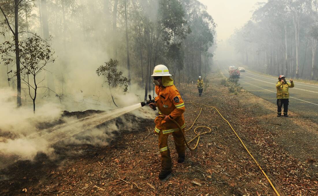 Say thanks: Leave a special message of thanks to those you know who have worked hard to keep our region safe. Photo: Nick Moir, Sydney Morning Herald.