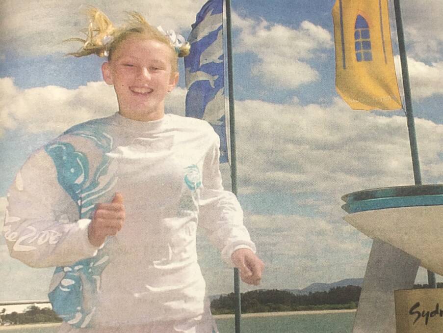 Rochelle Chivers of Port Macquarie, named among young sporting achievers at the Hastings Sports Awards, was the youngest torch bearer.
